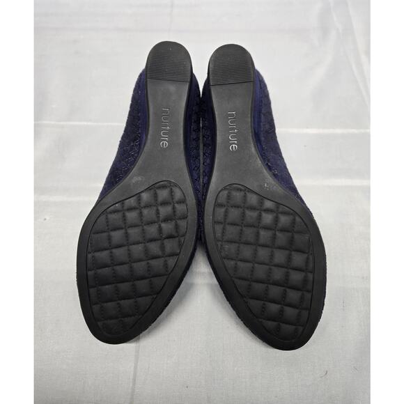 Nurture "Elyot" Blue Suede Wedges l Size: 6M - Picture 5 of 6